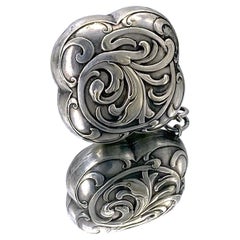 Antique Art Nouveau Silver Gilt Chatelaine Box