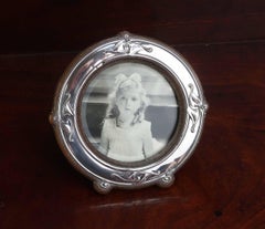 Cadre de photographie antique en argent de style Art Nouveau. Anglais. Daté de 1905