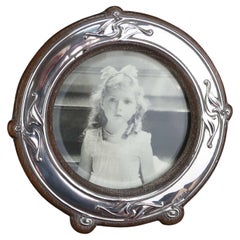 Antique Art Nouveau Silver Photograph Frame. English. Dated 1905
