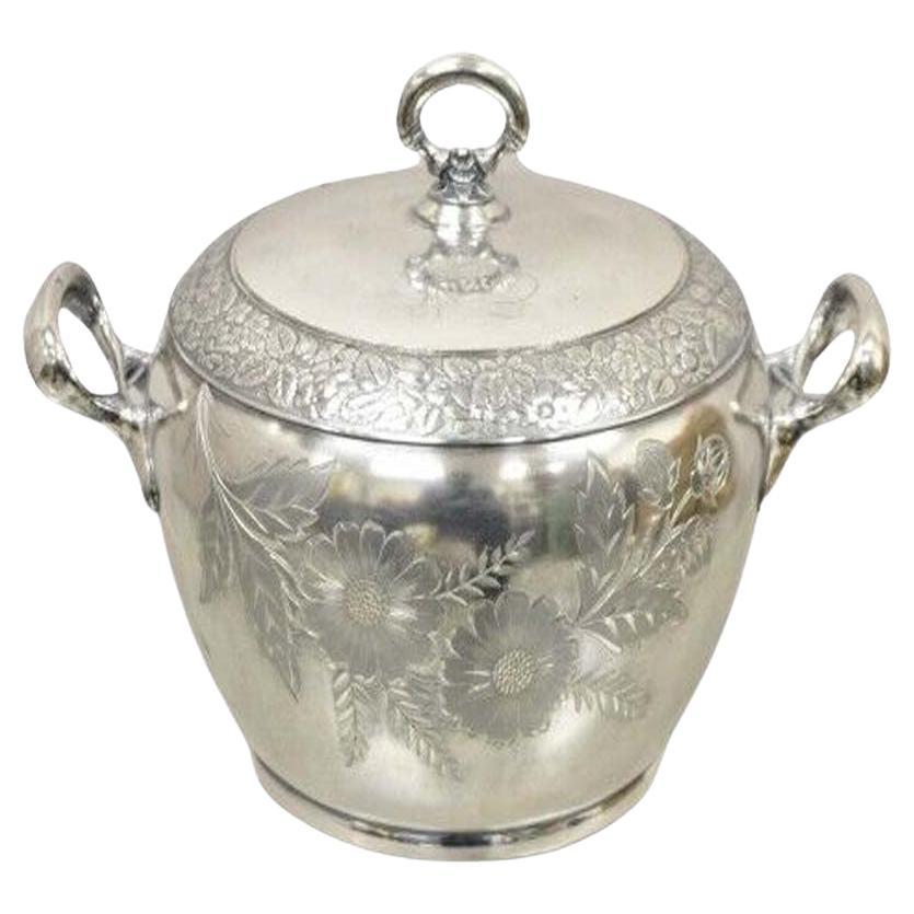 Antique Art Nouveau Silver Plated Lidded Soup Tureen engraved "Louise" For Sale