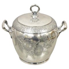 Antique Art Nouveau Silver Plated Lidded Soup Tureen engraved "Louise"