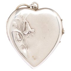 Antique Art Nouveau Silver Snowdrop Locket
