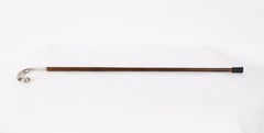 Antique Art Nouveau Silver Walking Stick Cane 19th Century