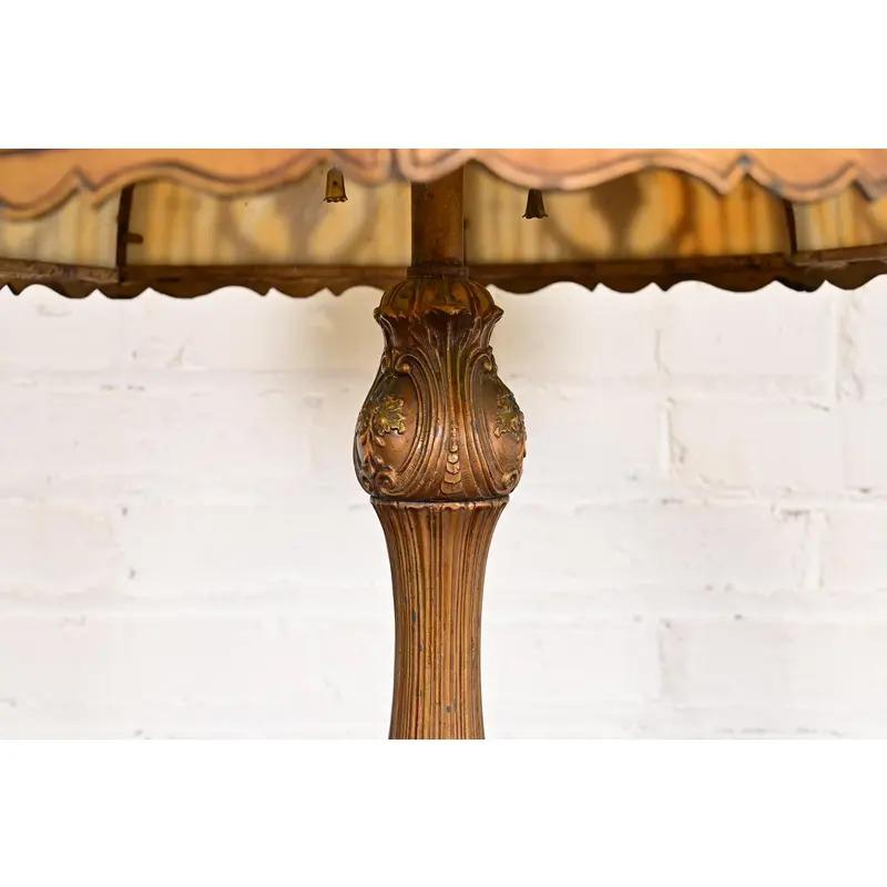 Antigua lámpara de mesa Art Nouveau de vidrio de escoria a la manera de Handel, circa 1910 en venta 5
