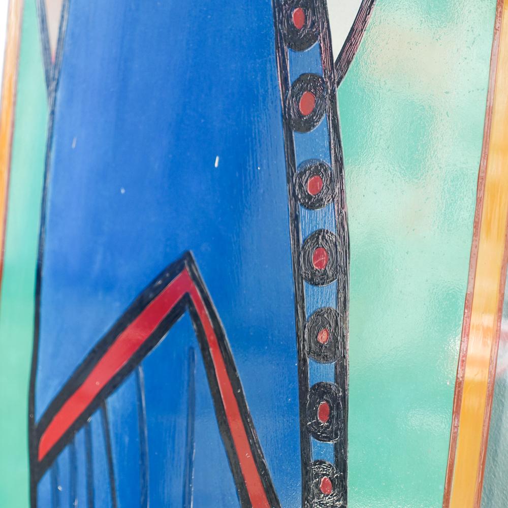 Antikes Jugendstil-Fensterglas im Jugendstil von Covina, 1930er Jahre im Angebot 3