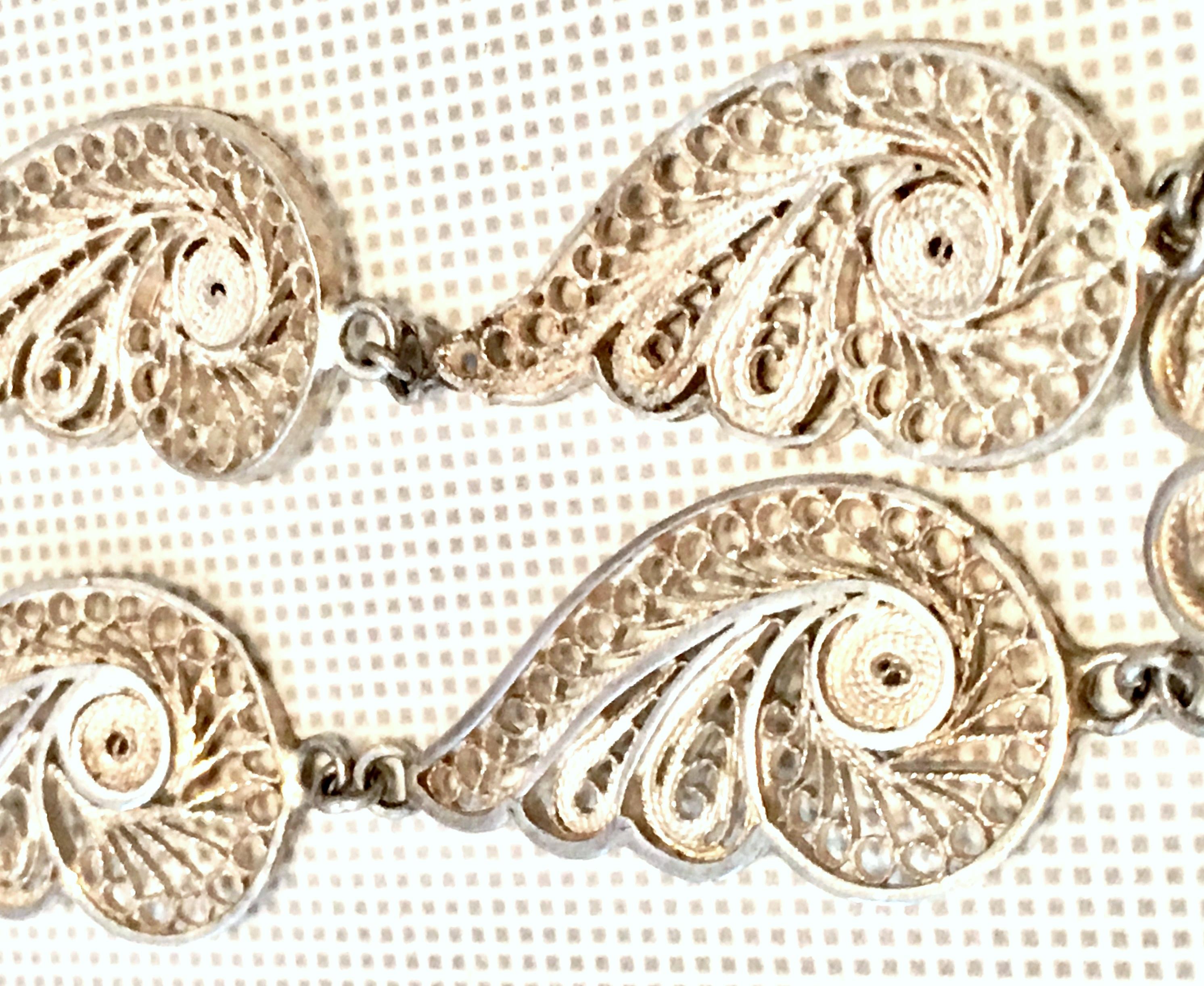 Antique Art Nouveau Sterling Silver & Moonstone Pendant Necklace For Sale 2