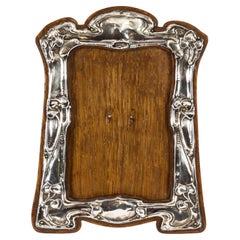 Antique Art Nouveau Sterling Silver Photo Frame Dated 1905 20x15cm