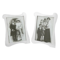 Cornici fotografiche antiche in stile Art Nouveau in argento Sterling
