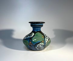 Antique Art Nouveau Stylised Ceramic Vase By Horsens Danico, Denmark c1920