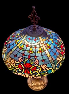 Antique Art Nouveau Table Lamp by Duffner & Kimberly, 1909