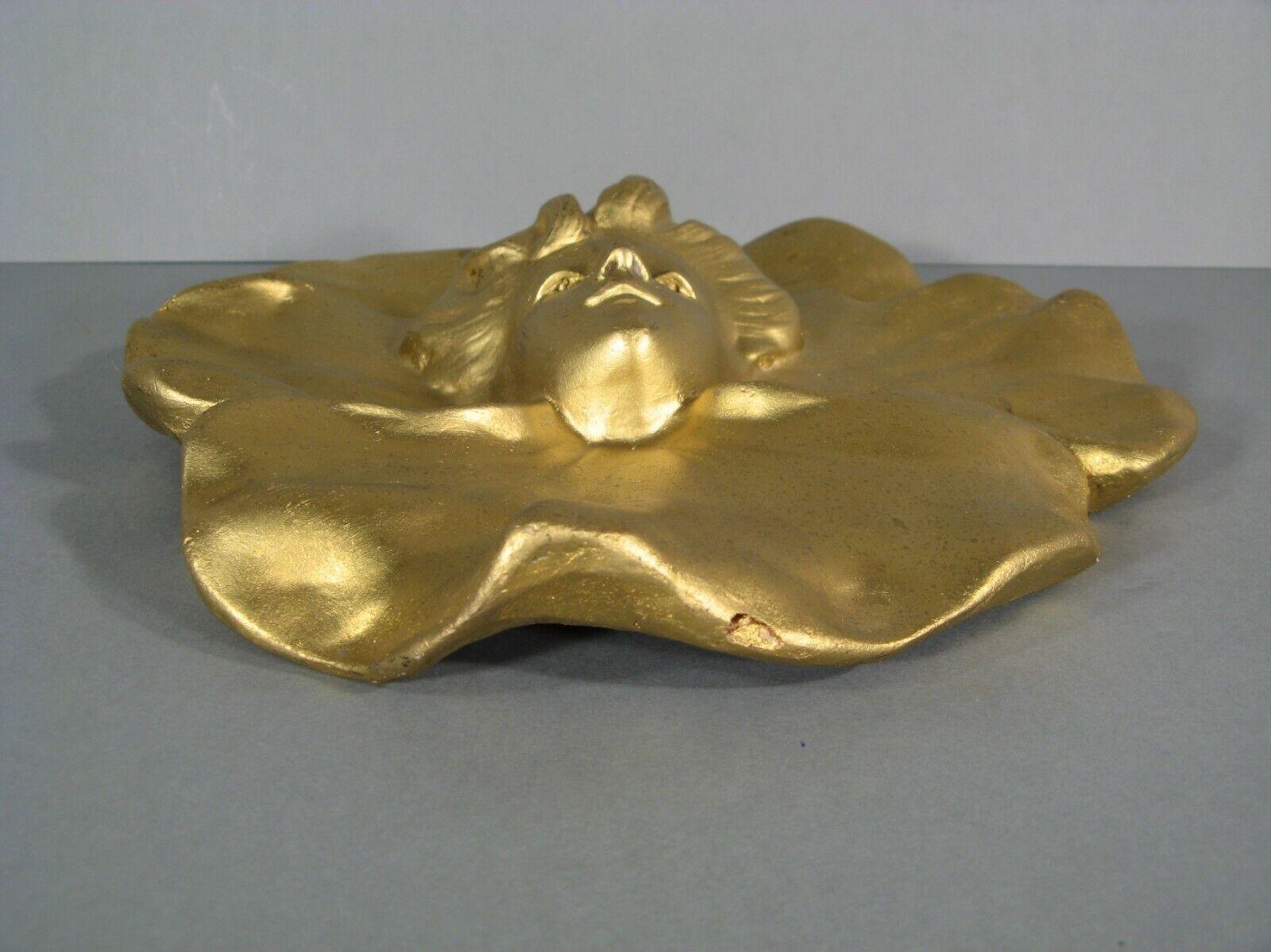 Antique Art Nouveau Terracotta Bas-Relief Mask of a Woman (c. 1900) - 1Y192 3