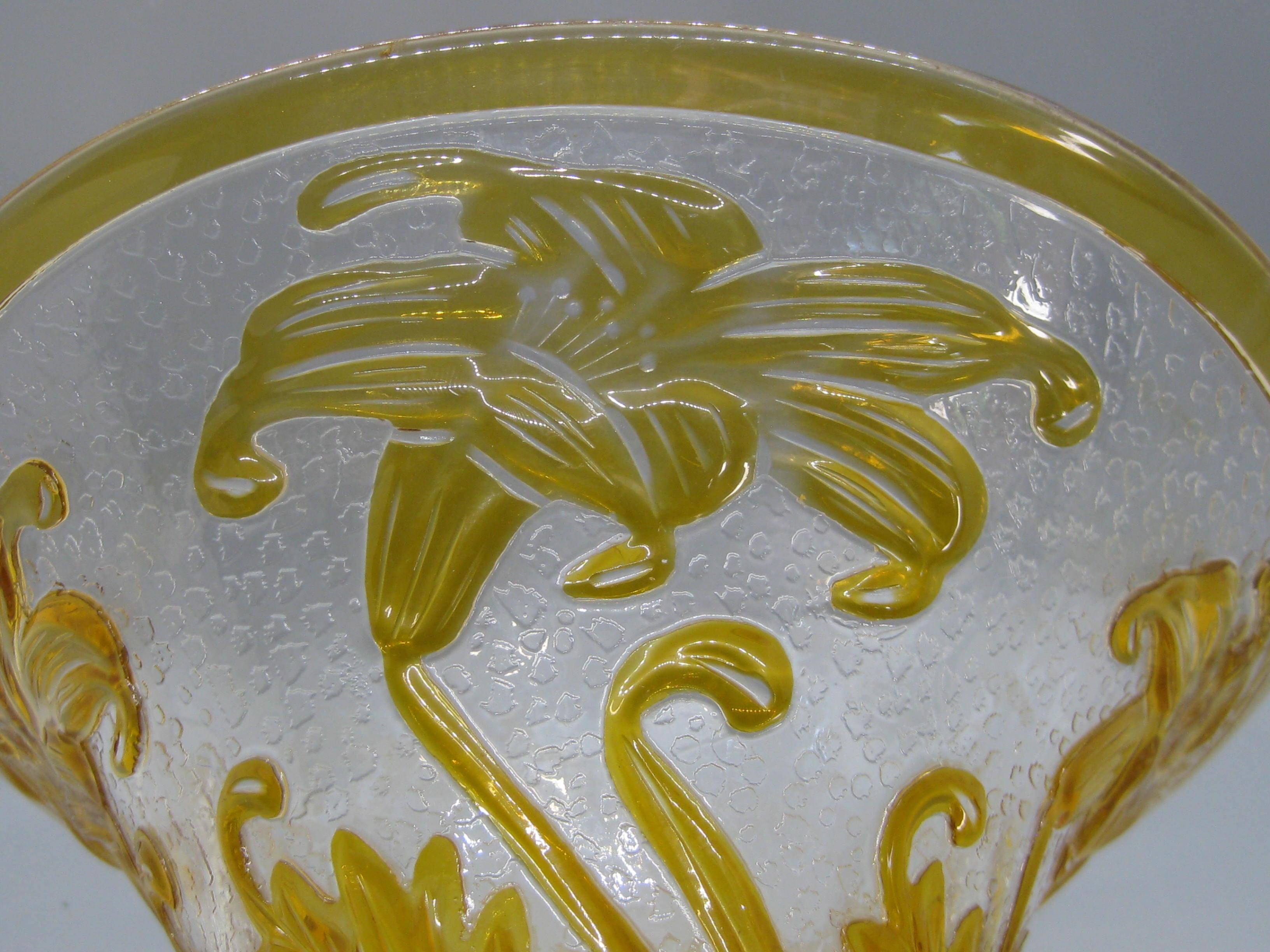 Antike Art Nouveau Thomas Webb Fleur Lily Blume Cameo Kunst Glasvase signiert! im Angebot 4