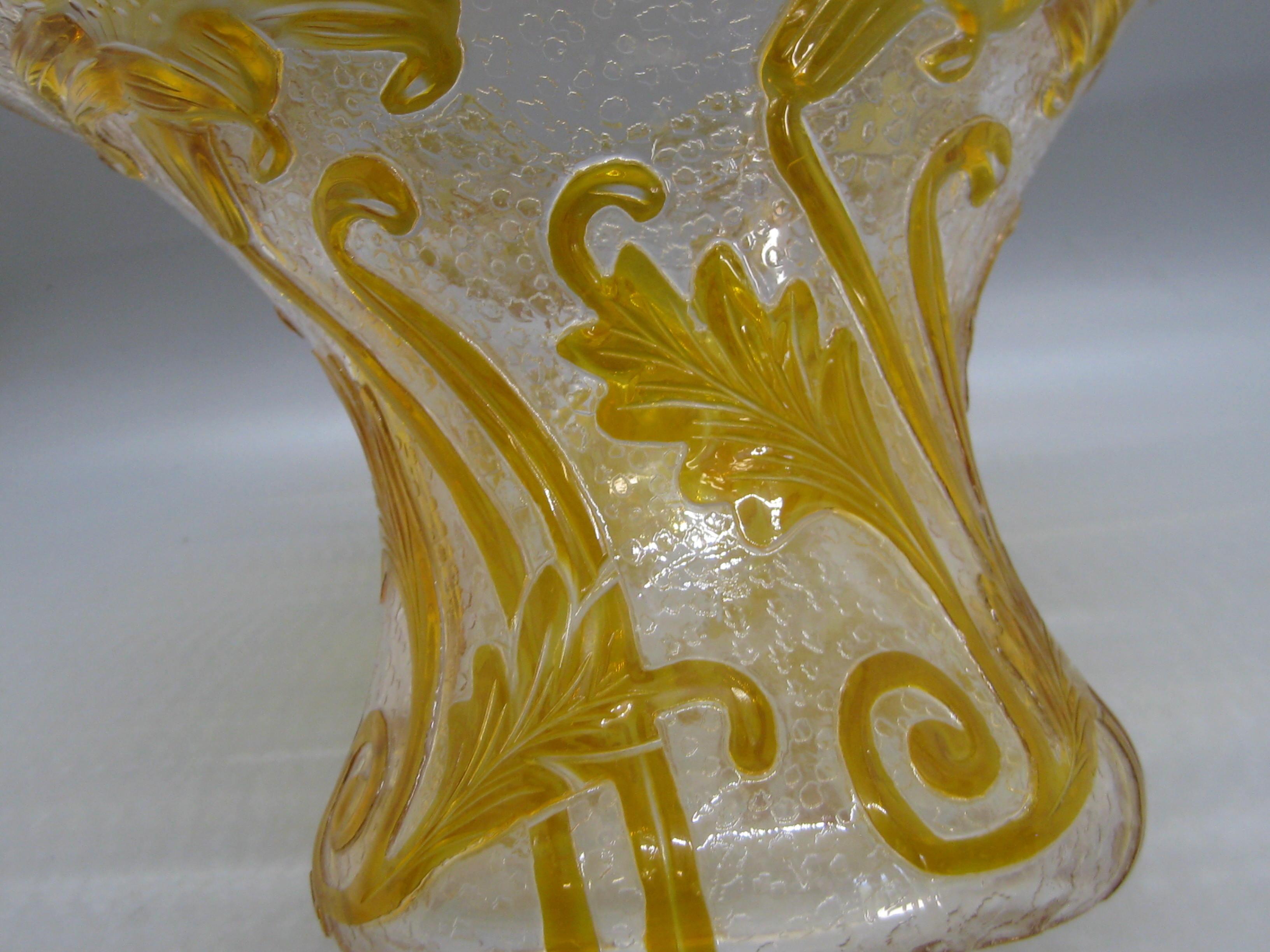 Antike Art Nouveau Thomas Webb Fleur Lily Blume Cameo Kunst Glasvase signiert! im Angebot 7
