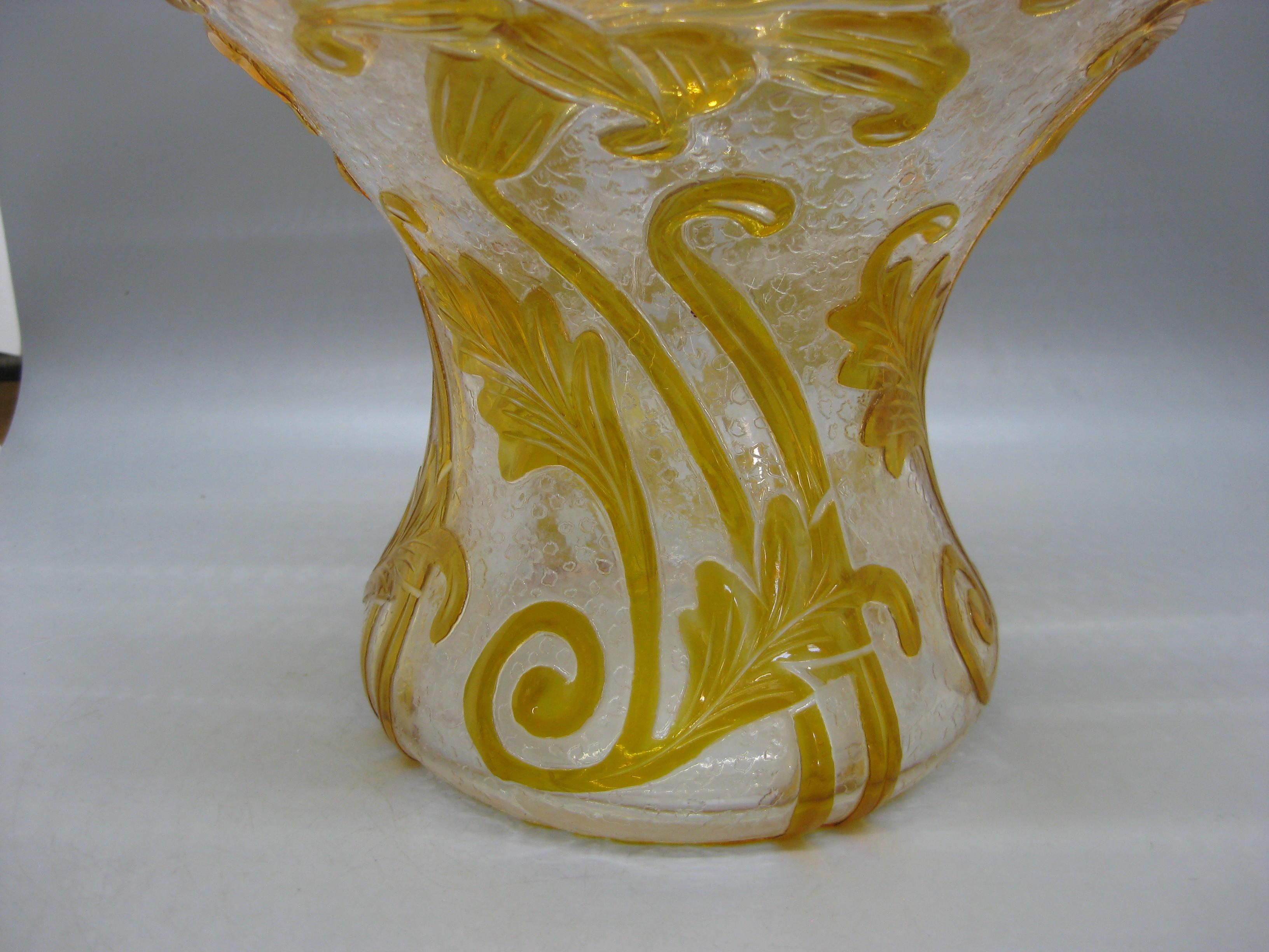 Antike Art Nouveau Thomas Webb Fleur Lily Blume Cameo Kunst Glasvase signiert! (Englisch) im Angebot