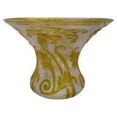 Antique Art Nouveau Thomas Webb Fleur Lily Flower Cameo Art Glass Vase Signed!