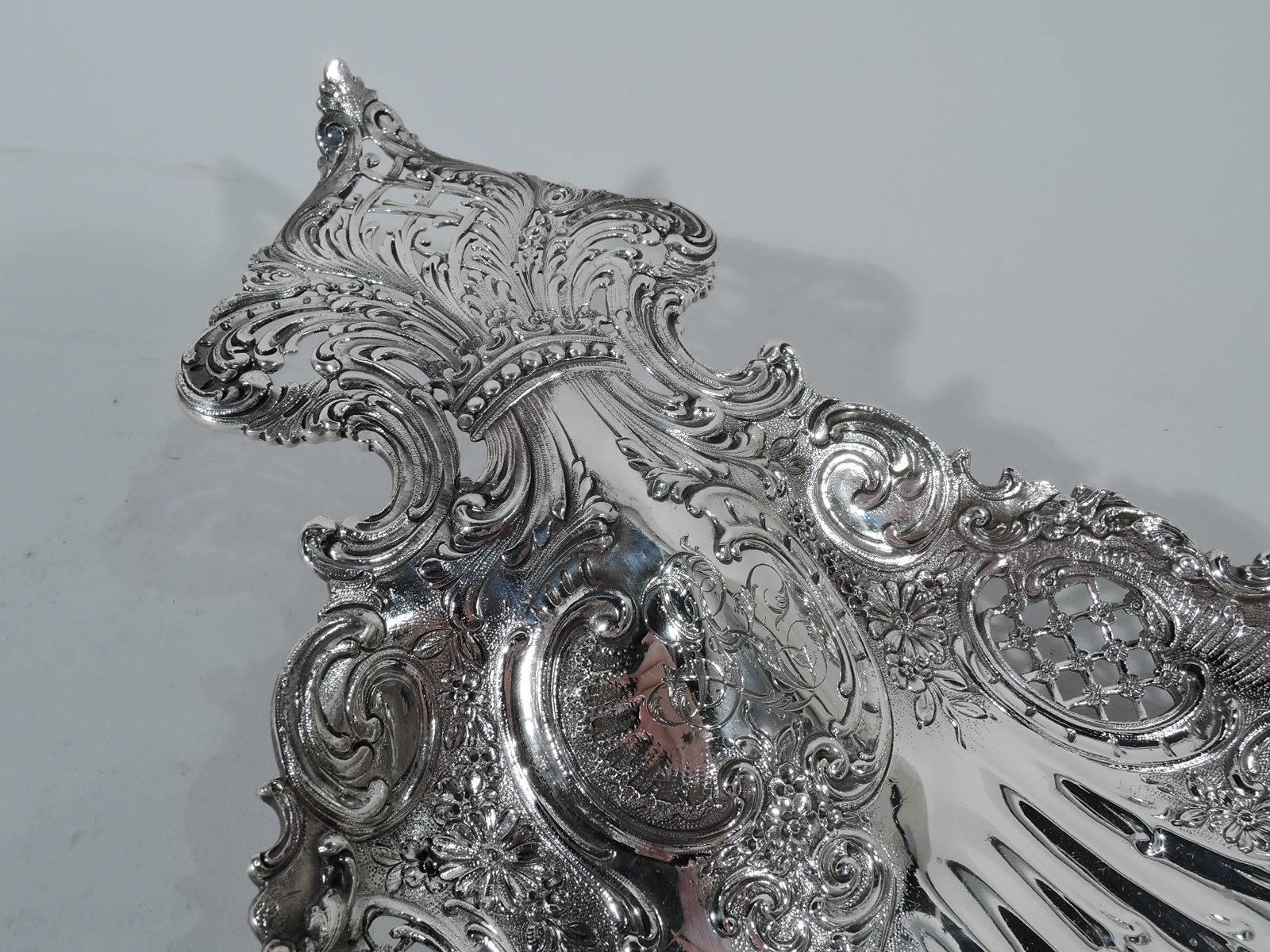 American Antique Art Nouveau Tiffany Sterling Silver Petit-Four Plate