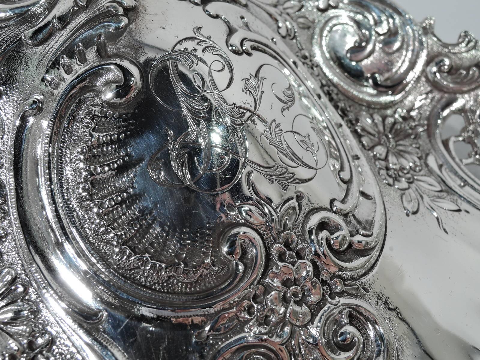 Antique Art Nouveau Tiffany Sterling Silver Petit-Four Plate 1