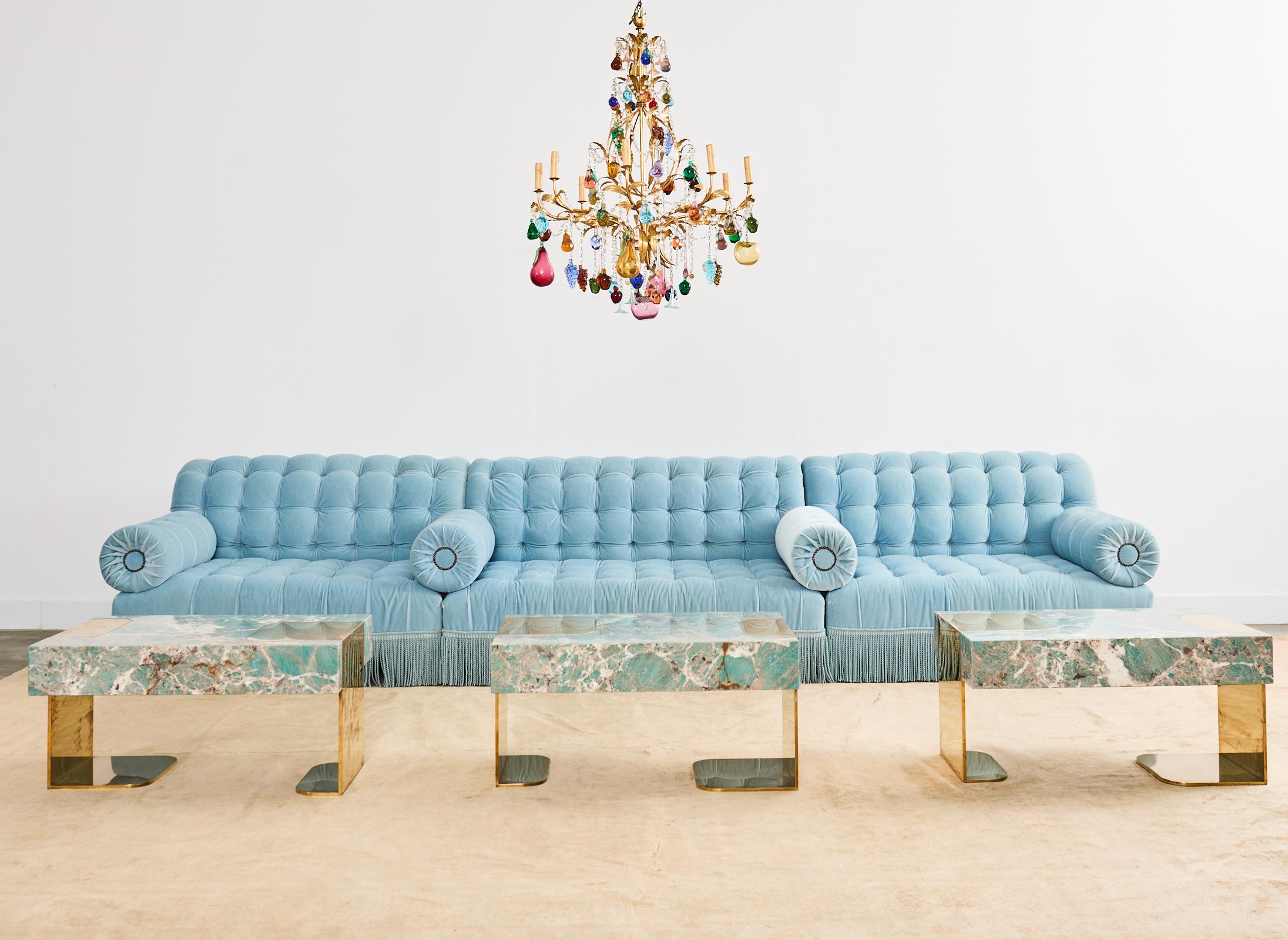 Absolutely stunning antique Art Nouveau room-sized Turkish Sivas rug. Produced from luminous hand knotted wool with an incredibly soft pile. The rug features an organic design of scrolling vines and palmettes. Crafted from finely knotted wool in