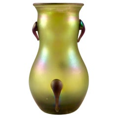 Antique Art Nouveau Vase by Johann Loetz with Label