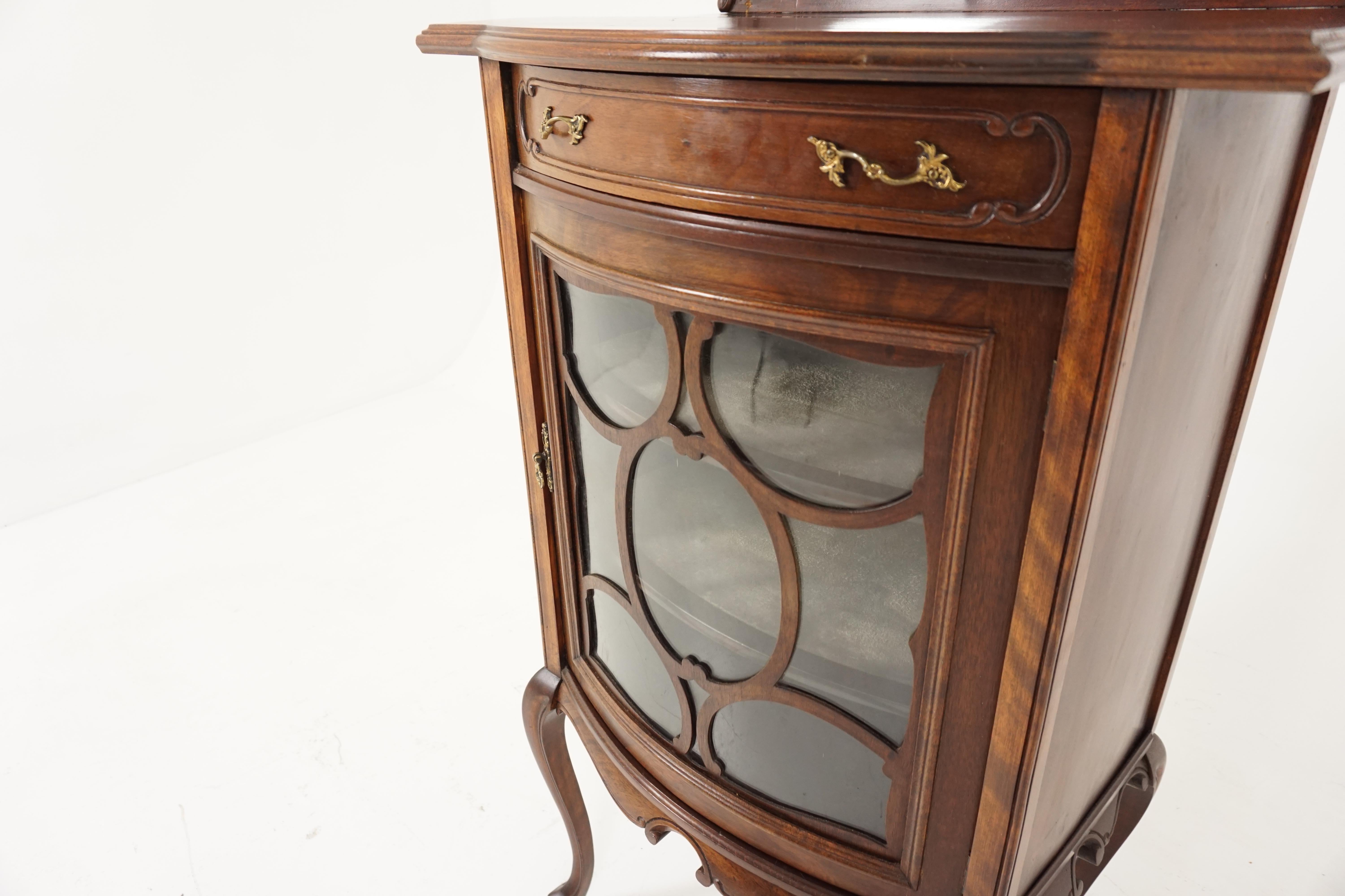 Early 20th Century Antique Art Nouveau Walnut Sheet Music Cabinet, Scotland, 1900, B1801