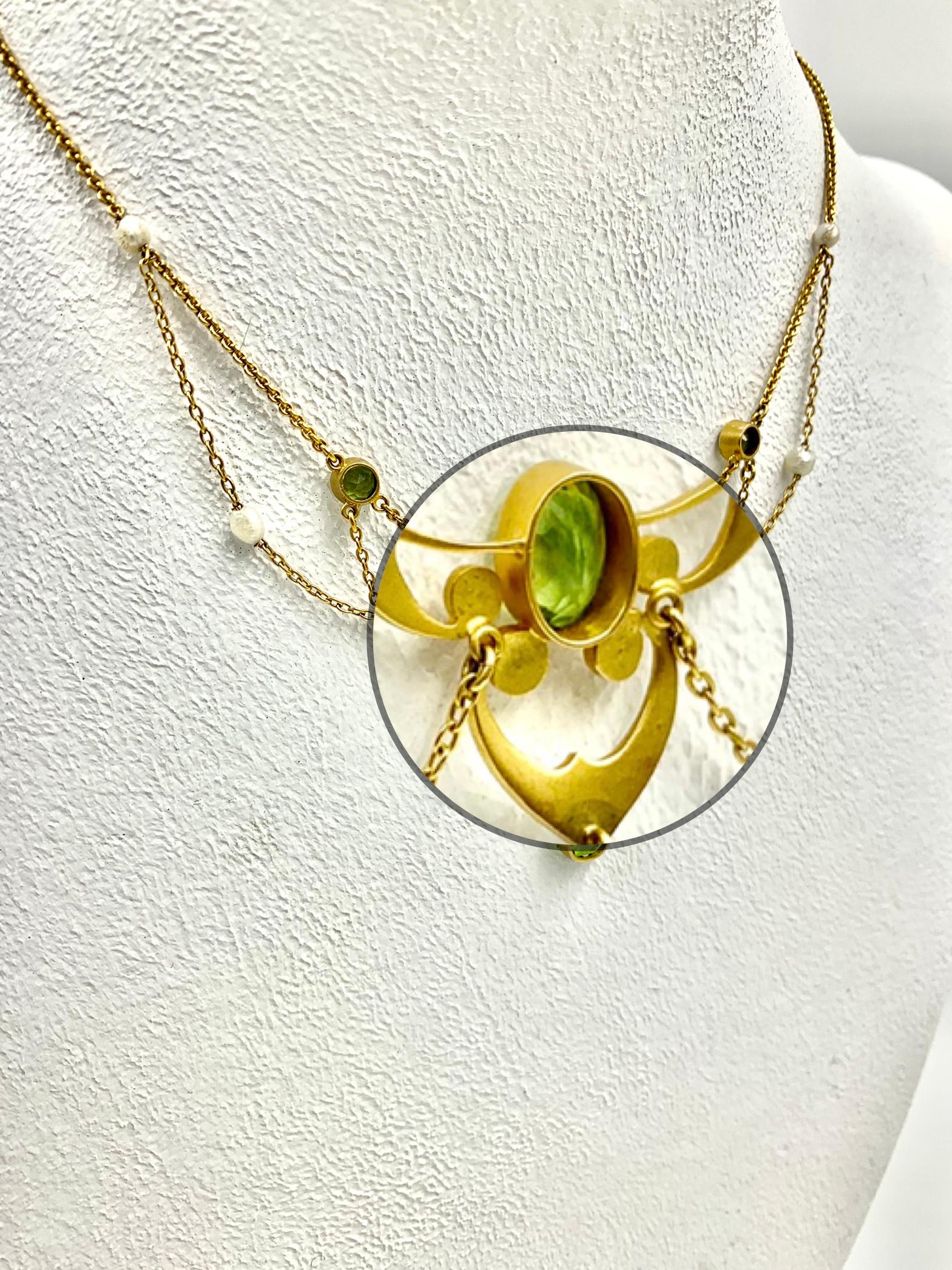 antique peridot necklace