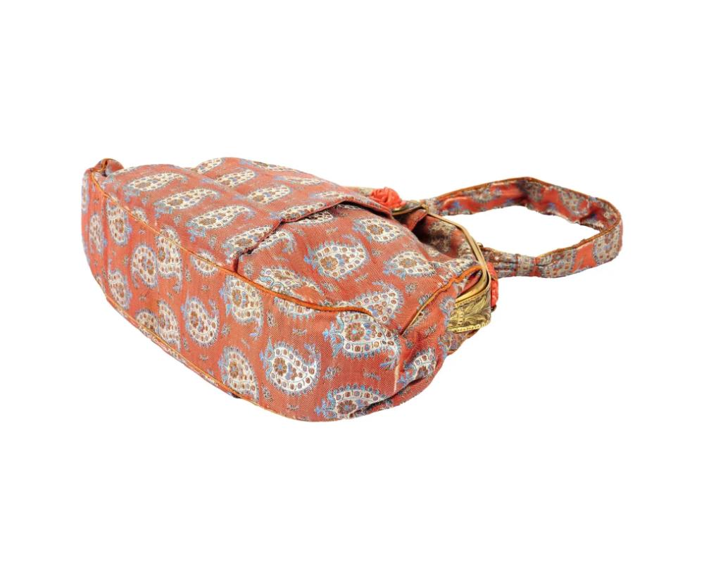 19th Century Antique Art Nouveau Woven Textile Handbag 19Th C For Sale