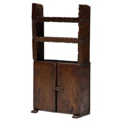 Antique Art Populaire Cabinet, France, 19th Century