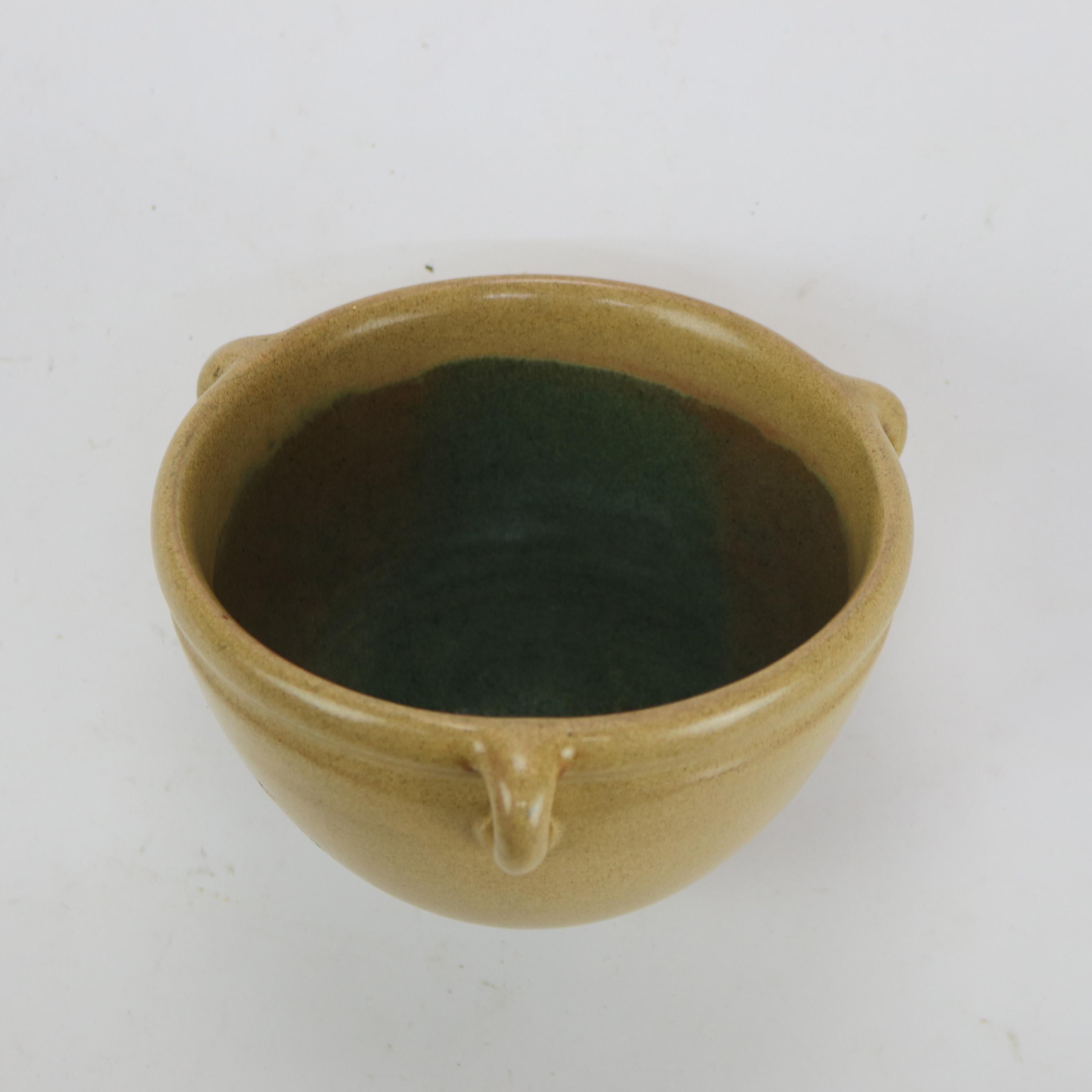 Macetero colgante antiguo de cerámica artística Marblehead C1920 Alfarería en venta