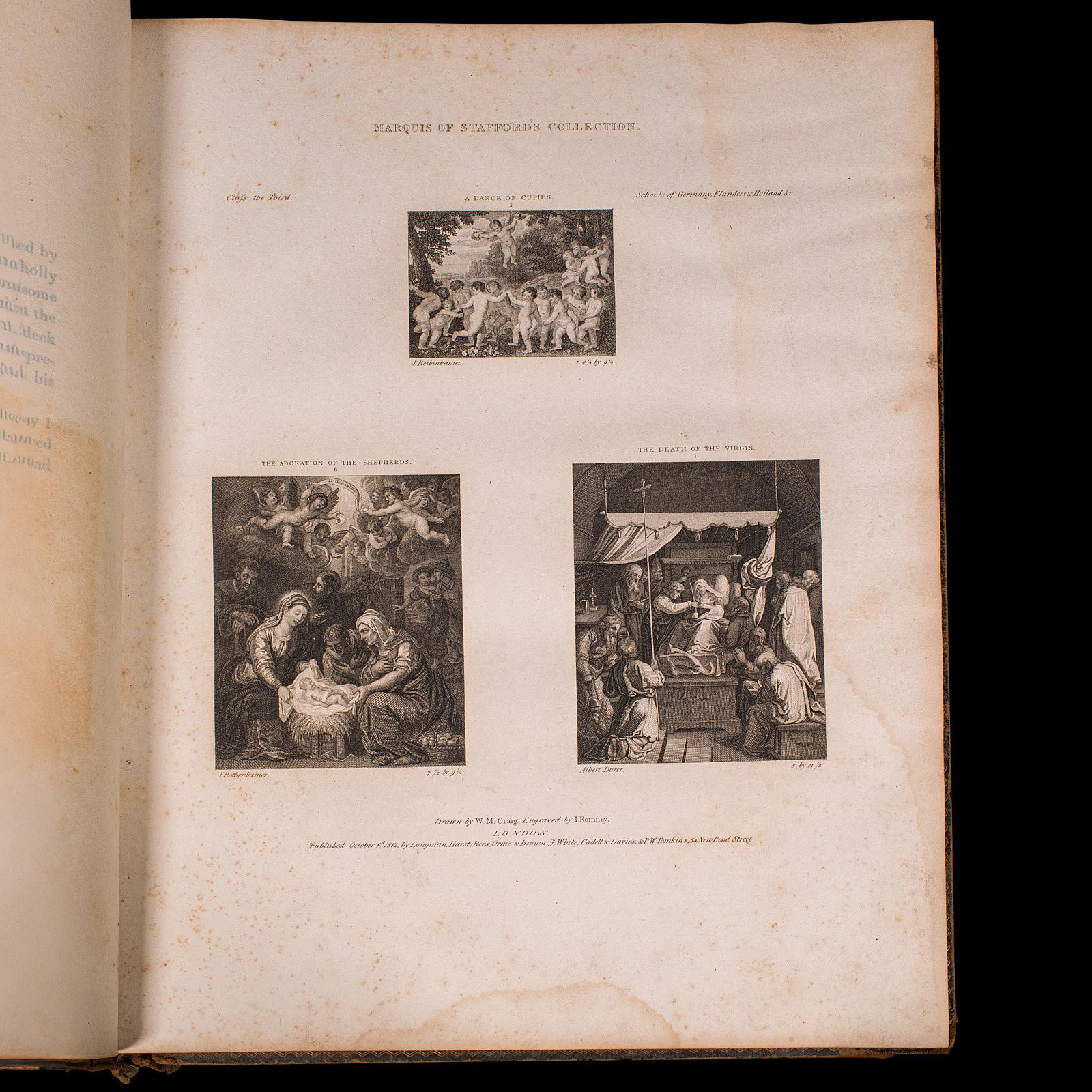 Britannique Livre de référence artistique ancienne Marquis Of Stafford Collection Vol. 3, géorgien, 1818 en vente