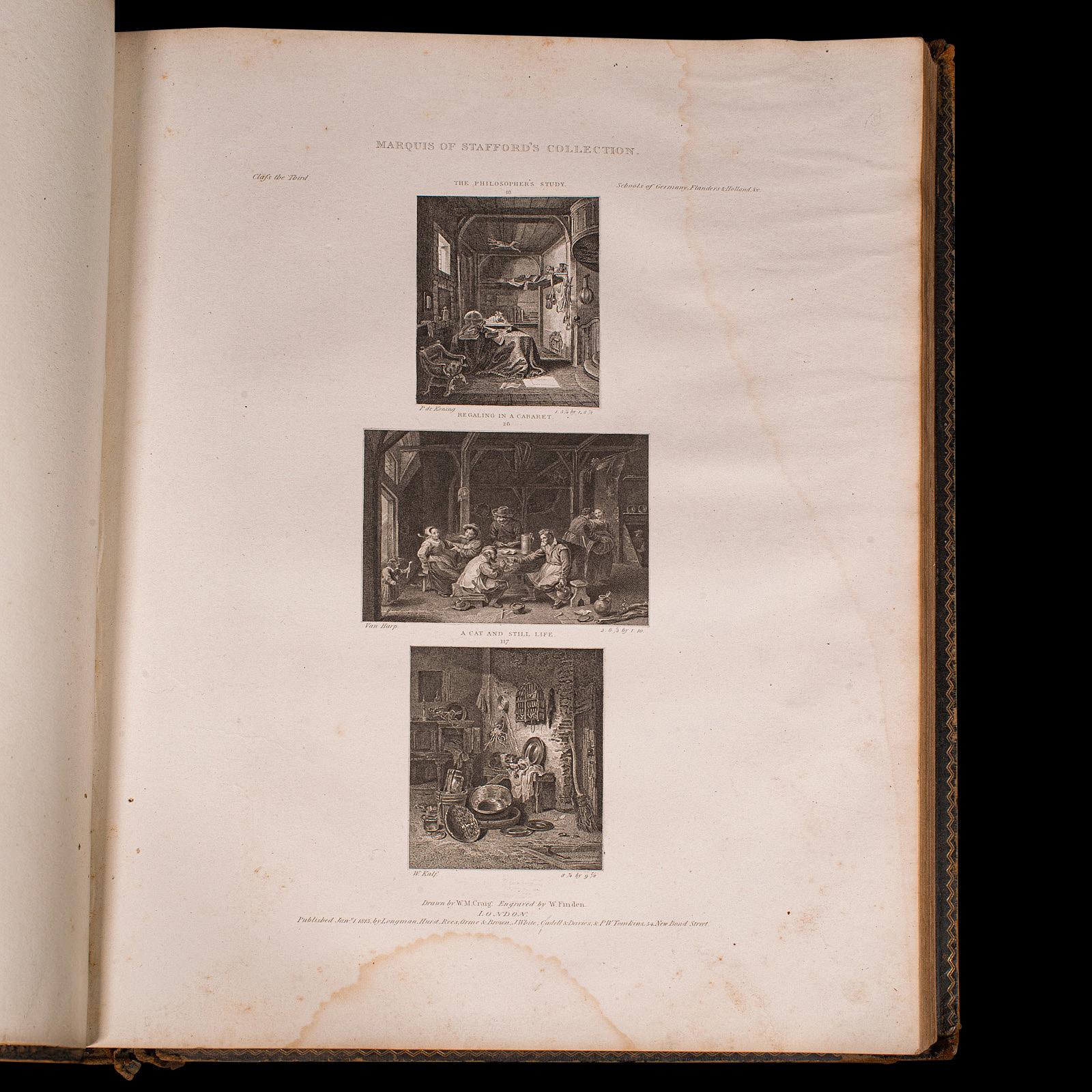 XIXe siècle Livre de référence artistique ancienne Marquis Of Stafford Collection Vol. 3, géorgien, 1818 en vente