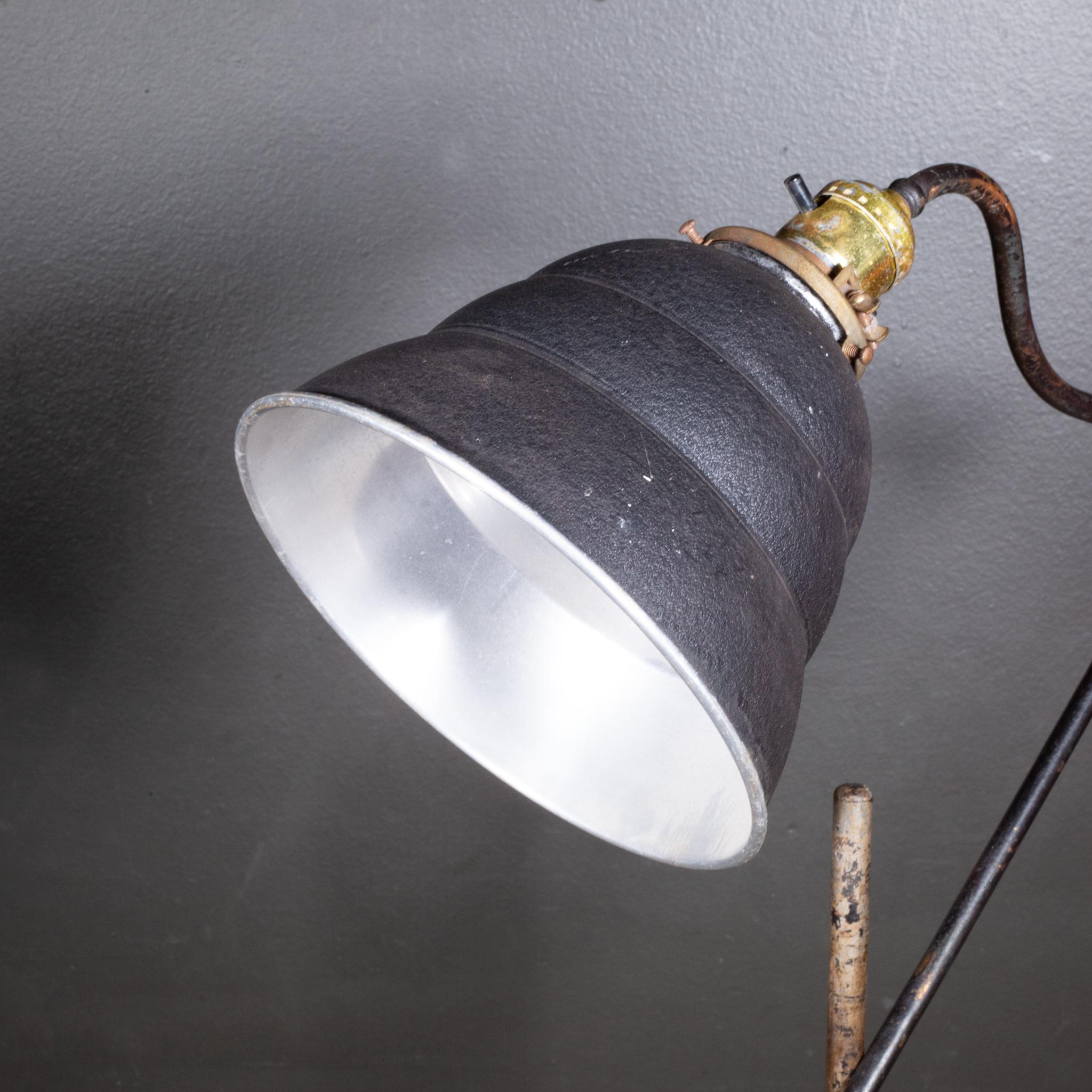 20th Century Antique Articulating Industrial Task Lamp c.1920-1940 For Sale