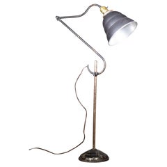 Antike industrielle Quastenlampe mit Gelenkleiste, ca. 1920-1940