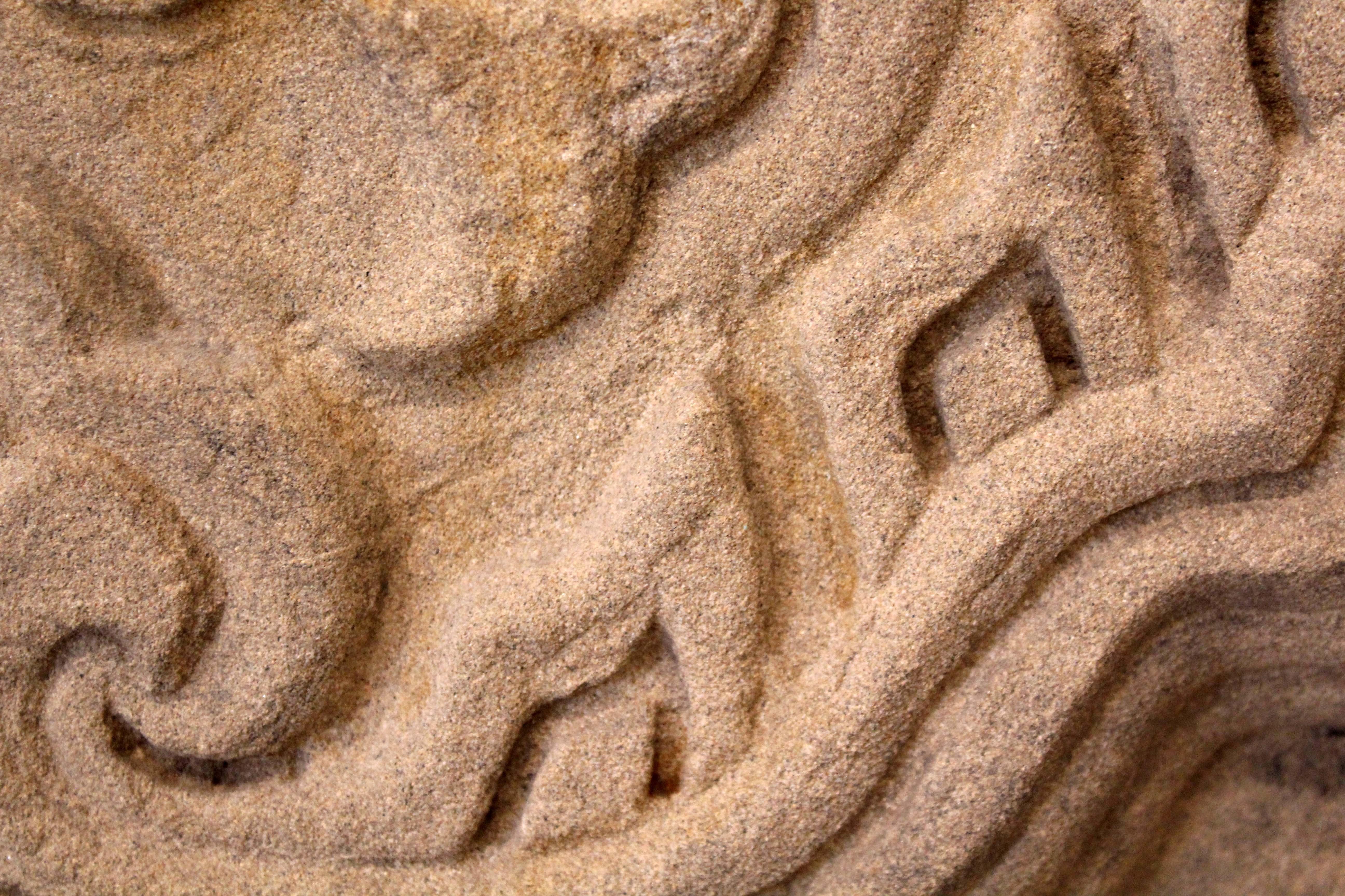 Pierre Antique Artifact sculpté Temple Stele Stone Slab Art Sculpture en vente