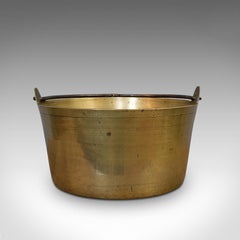 Antique Artisan Jam Pan, French, Solid Brass, Kitchen Pot, Victorian, circa 1900