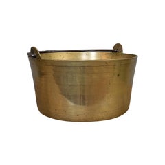 Antique Artisan Jam Pan, French, Solid Brass, Kitchen Pot, Victorian, circa 1900