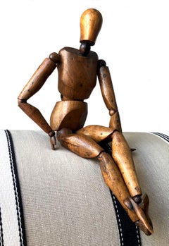 Antique Artist Mannequin Wood Figure Sculpture, France