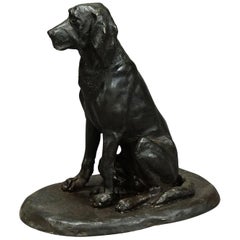 Antique Artistic Bronze Cast of a Retriever, Germany, circa 1900