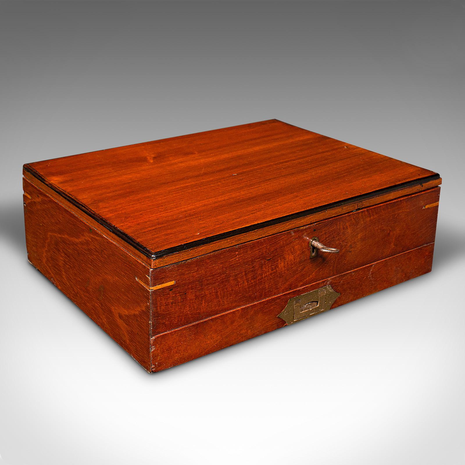 Dies ist eine antike Künstlerbox. Ein englischer Palettenkasten aus Nussbaum und Ebenholz von Winsor & Newton aus London, aus der späten viktorianischen Zeit, um 1890.

Attraktiver viktorianischer Künstlerkasten von einem renommierten