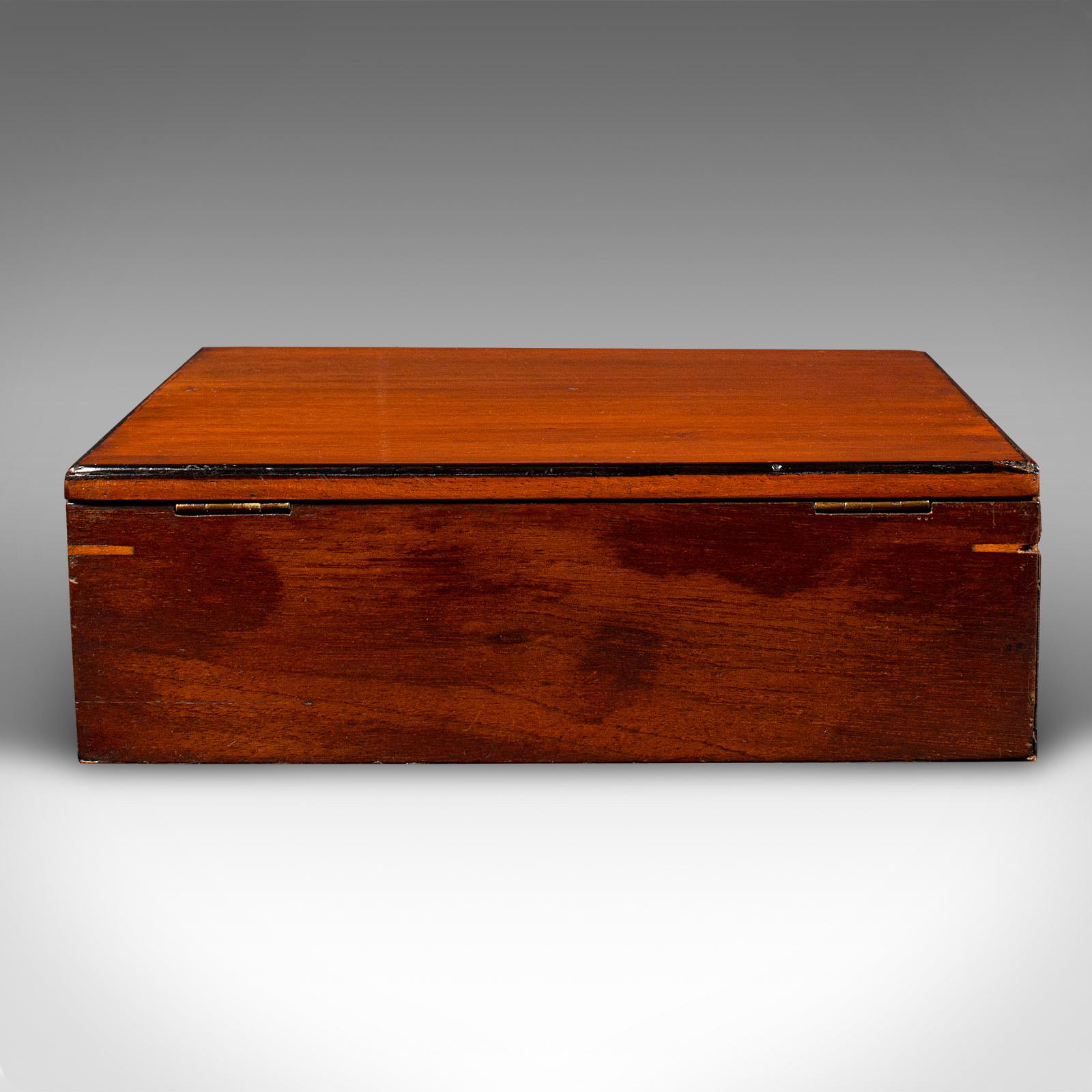 19th Century Antique Artist's Box, English, Walnut, Paint Palette, Winsor & Newton, Victorian For Sale