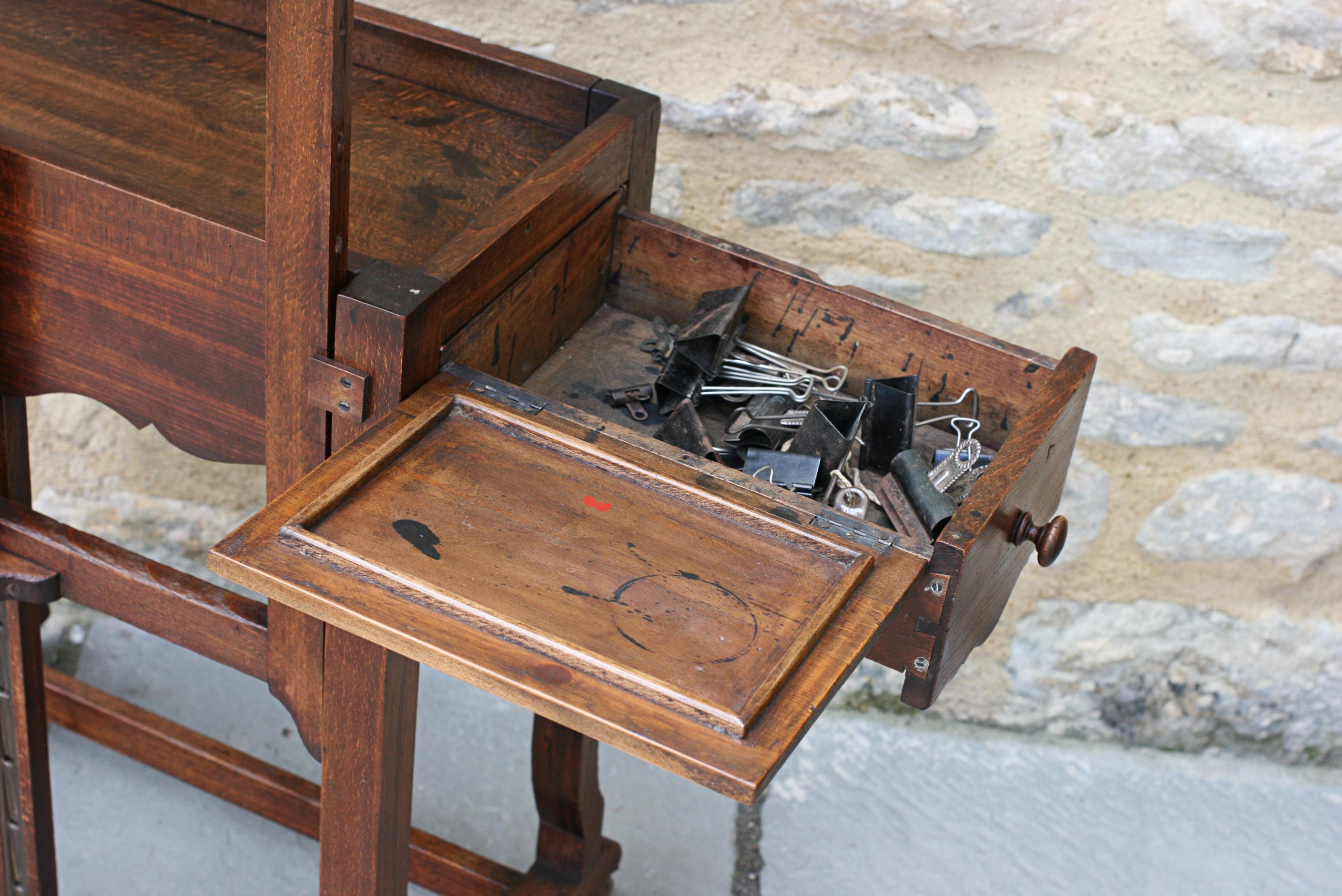 Antique Artists Easel and Table 1