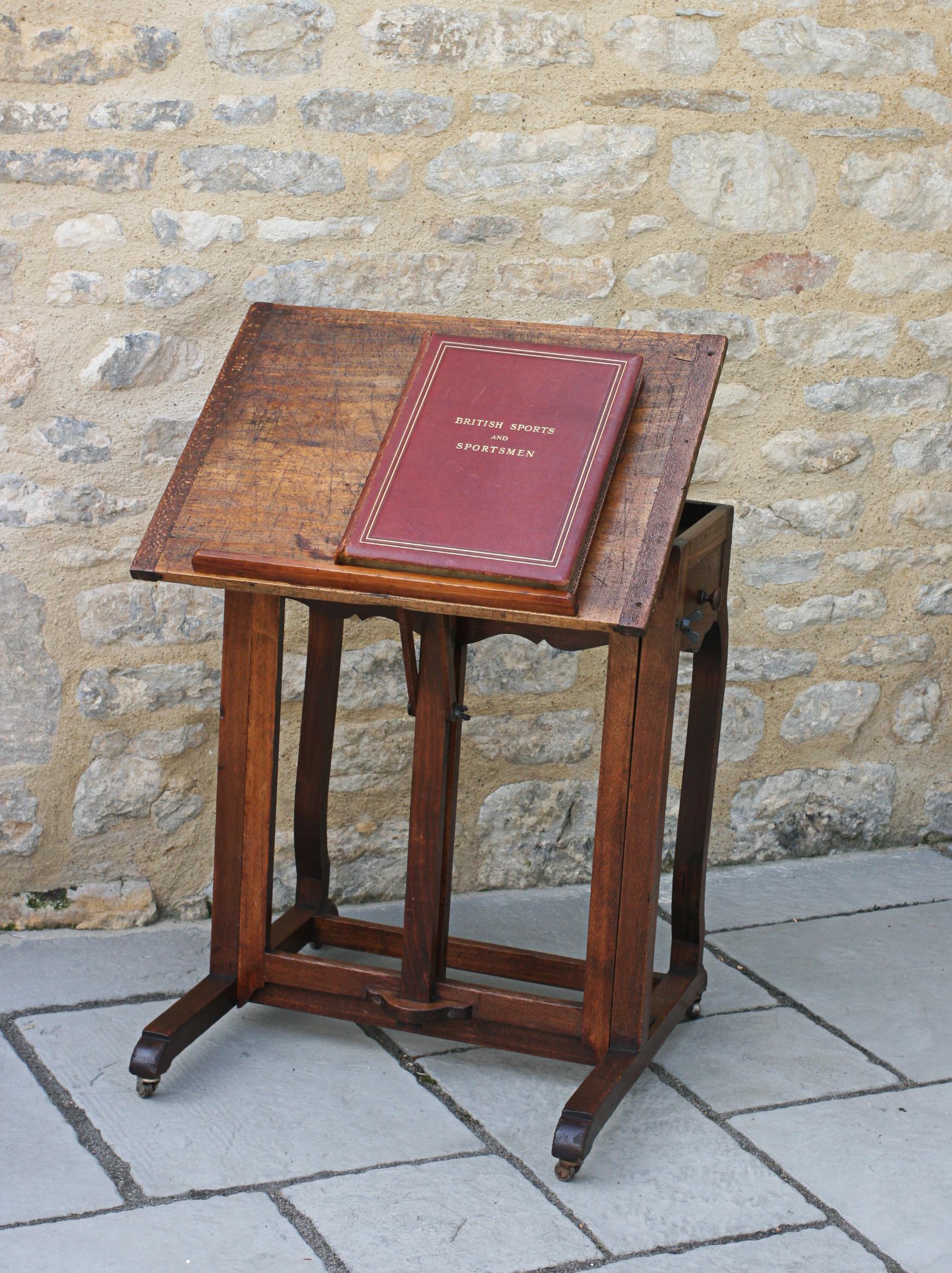 Antique Artists Easel and Table 5