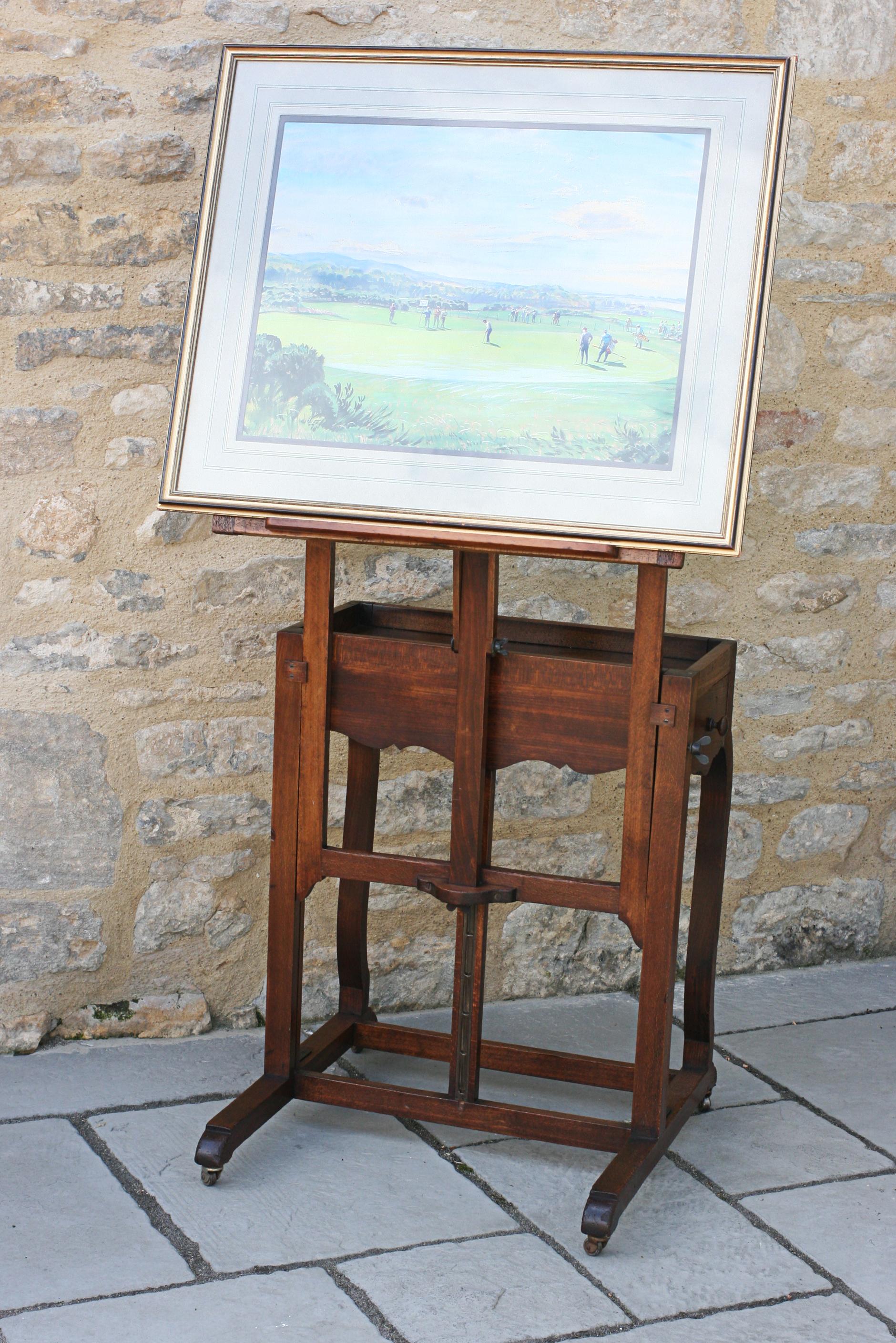 Antique Artists Easel and Table 9