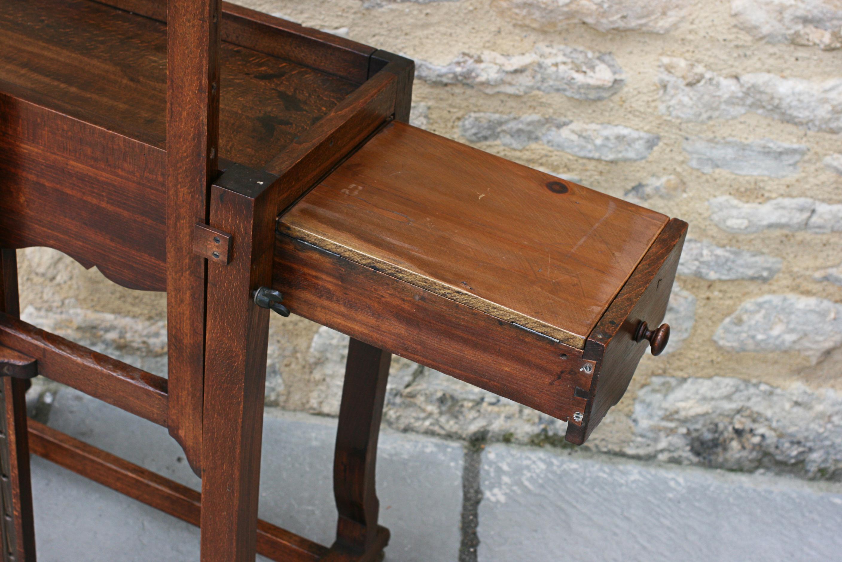 Beech Antique Artists Easel and Table