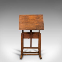 Antique Artist's Easel, English, Oak, Adjustable, Rest, Lectern, Edwardian, 1910