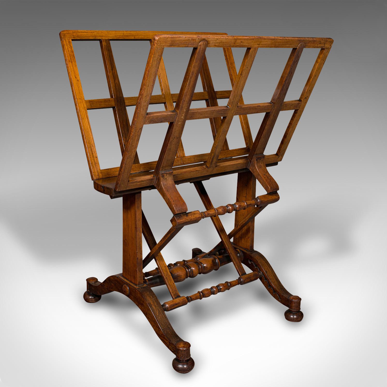 This is an antique artist's folio stand. An English, rosewood adjustable architect's picture rack, dating to the Regency period, circa 1820.

Superb storage, ideal for the prolific artist or collector
Displaying a desirable aged patina and in