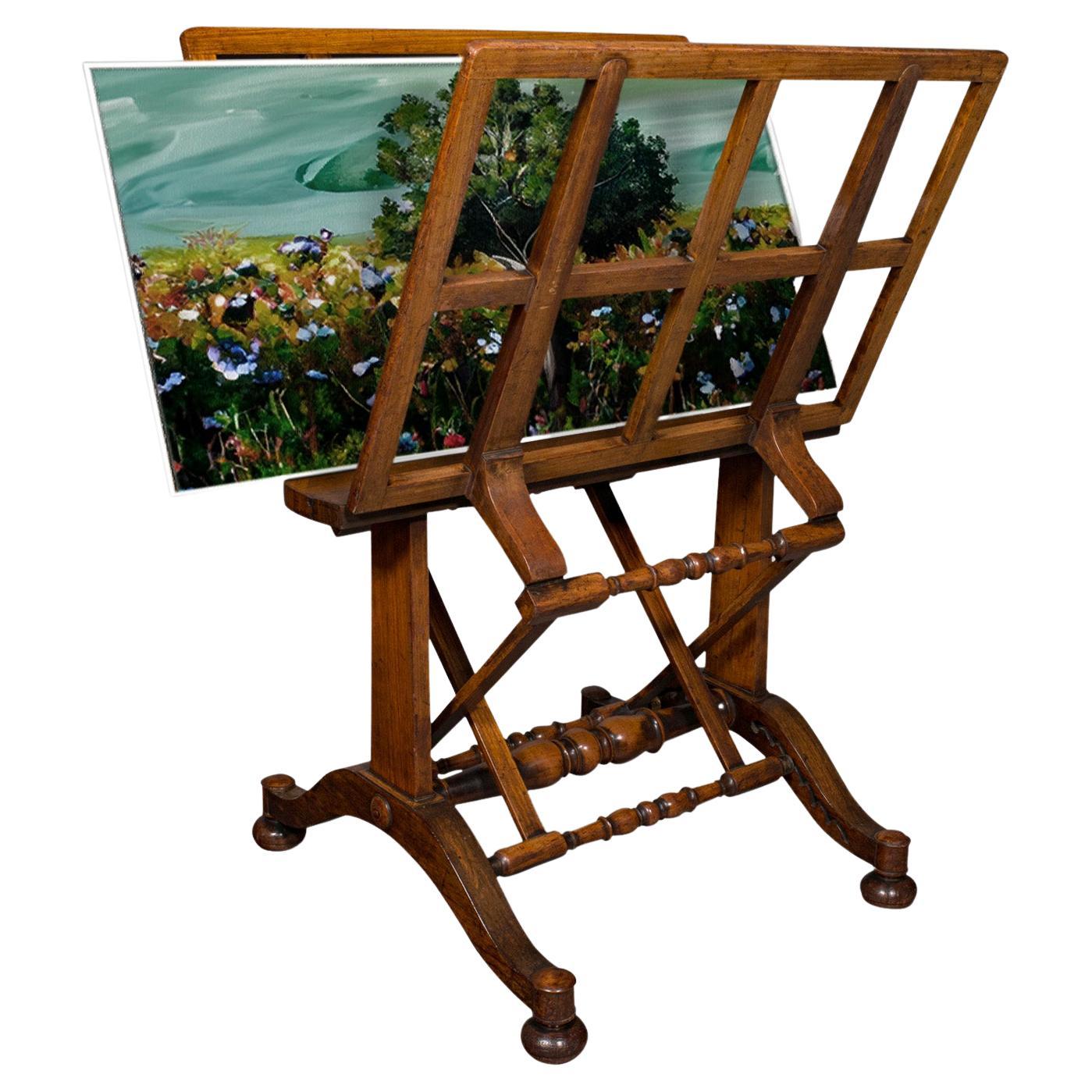 Antique Artist's Folio Stand, English, Architect's Picture Rack, Regency, C1820 For Sale