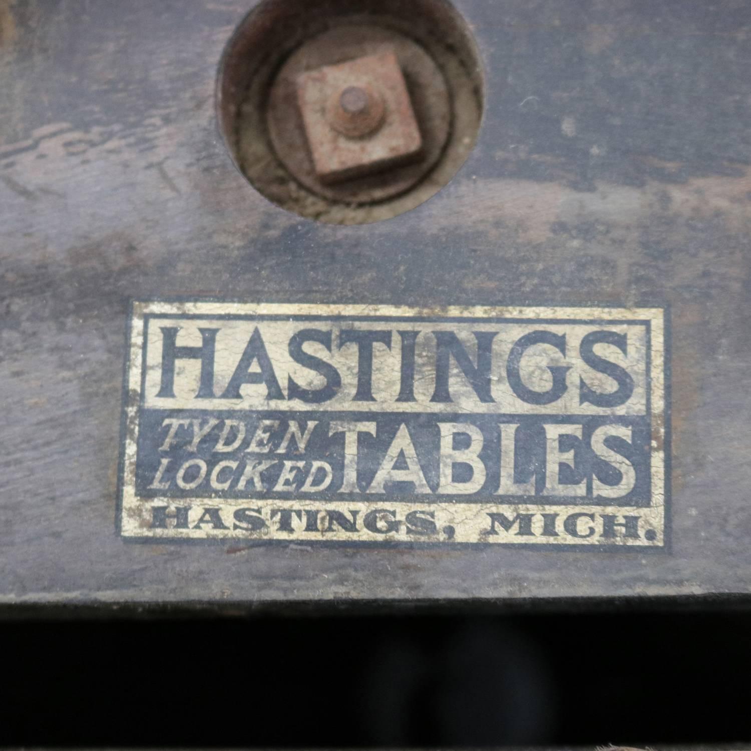 hastings oak pedestal table