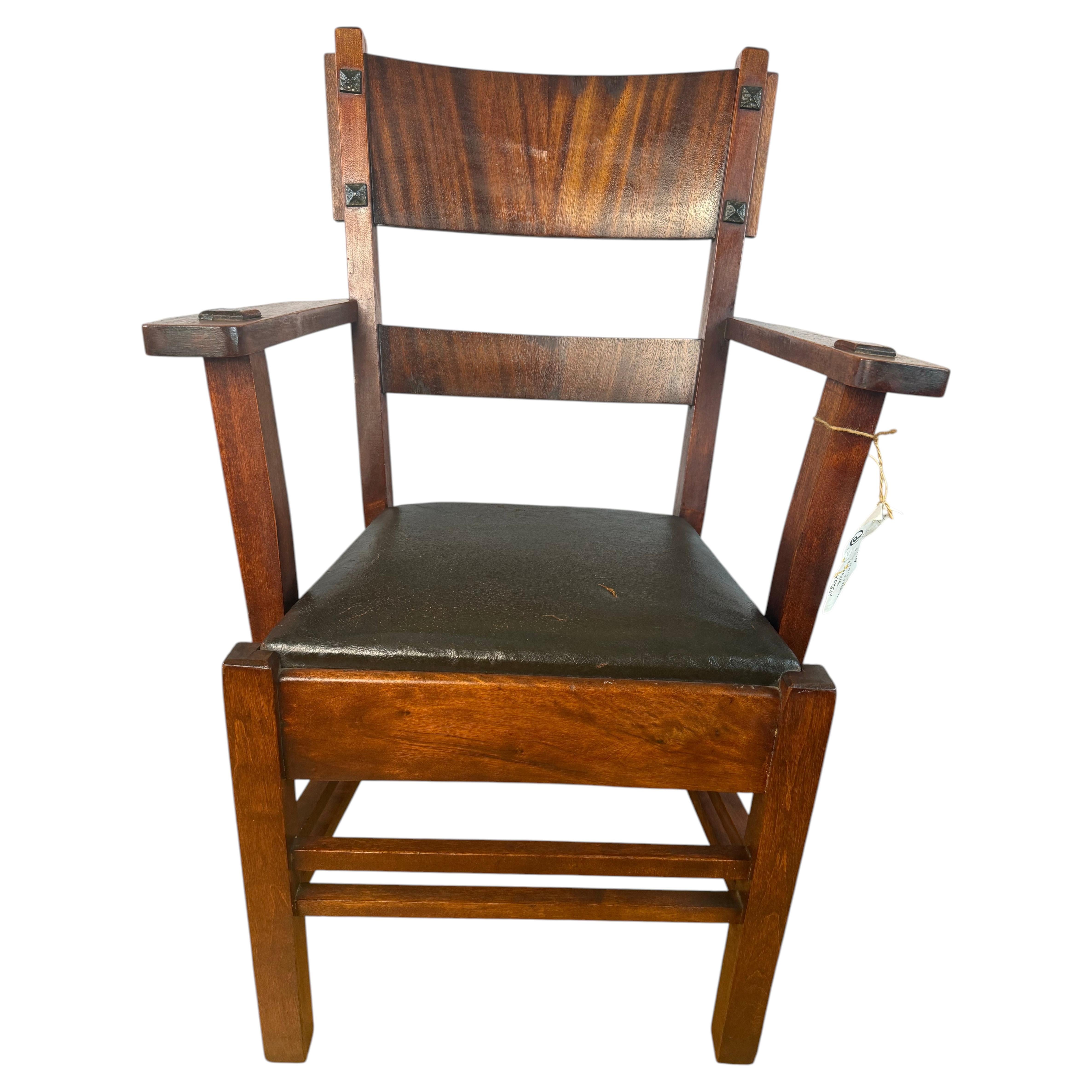 Antique ARTS and CRAFT Armchair Circa 1910 W2994