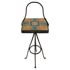 Antico tavolino da fumo in piastrelle di Catalina Arts and Craft, California, 1900
