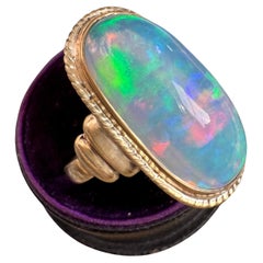 Antiker Arts and Crafts 14k Opal Ring - 9,6 Karat